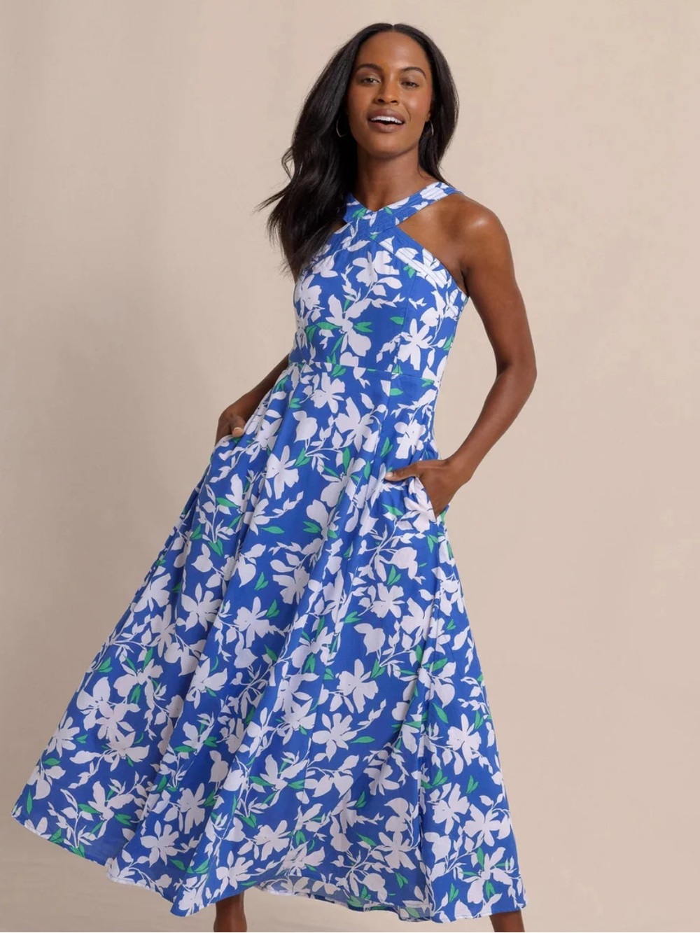 Southern Tide Anniston Blossom Bay Maxi Dress in Blue Lolite Sz S 🧡🎀